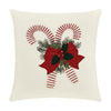Candy Cane Pillow 20Inch Square Decorative Throw Pillow
