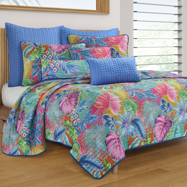 Hanalei 3 Piece Tropical Quilt Set - Designer Collection | J