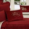 Merry Christmas Berries Pillow Boudoir Embellished Decorative Throw Pillow