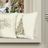 Scroll Christmas Tree Pillow 18Inch Square Decorative Throw Pillow