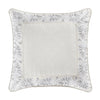 Becco Quilt White 20Inch Square Embellished Decorative Throw Pillow