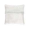 Bianco 18" Square Embellished Decorative Throw Pillow