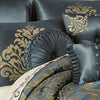Carina Azure Tufted Round Decorative Throw Pillow