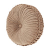 Luciana Beige Tufted Round Decorative Throw Pillow