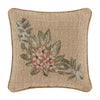 Martinique 18" Square Embellished Decorative Throw Pillow