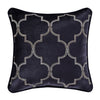 Middlebury Indigo 18Inch Square Embellished Decorative Throw Pillow