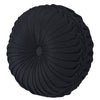 Stefania Black Tufted Round Decorative Throw Pillow