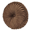 Surano Copper Tufted Round Decorative Throw Pillow